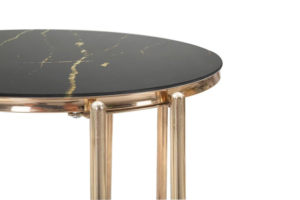 Lerakóasztal, arany, márvány fekete - dieze - butopêa
